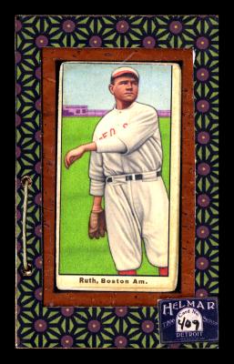 Picture, Helmar Brewing, T206-Helmar Card # 409, Babe RUTH (HOF), Tossing follow through, Boston Red Sox